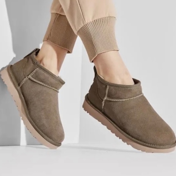 UGG Shoes Ugg Ultra Mini Boots Olive Green Poshmark